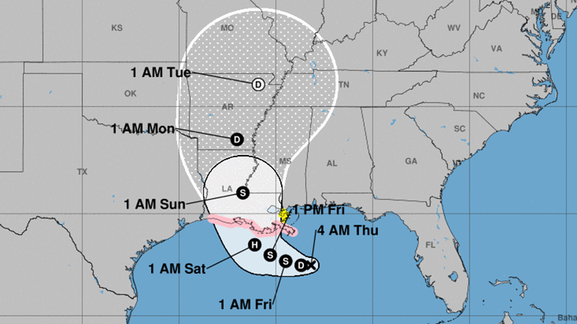 Tropical Update Beaumont out of forecast cone as storm track shifts, landfall expected in