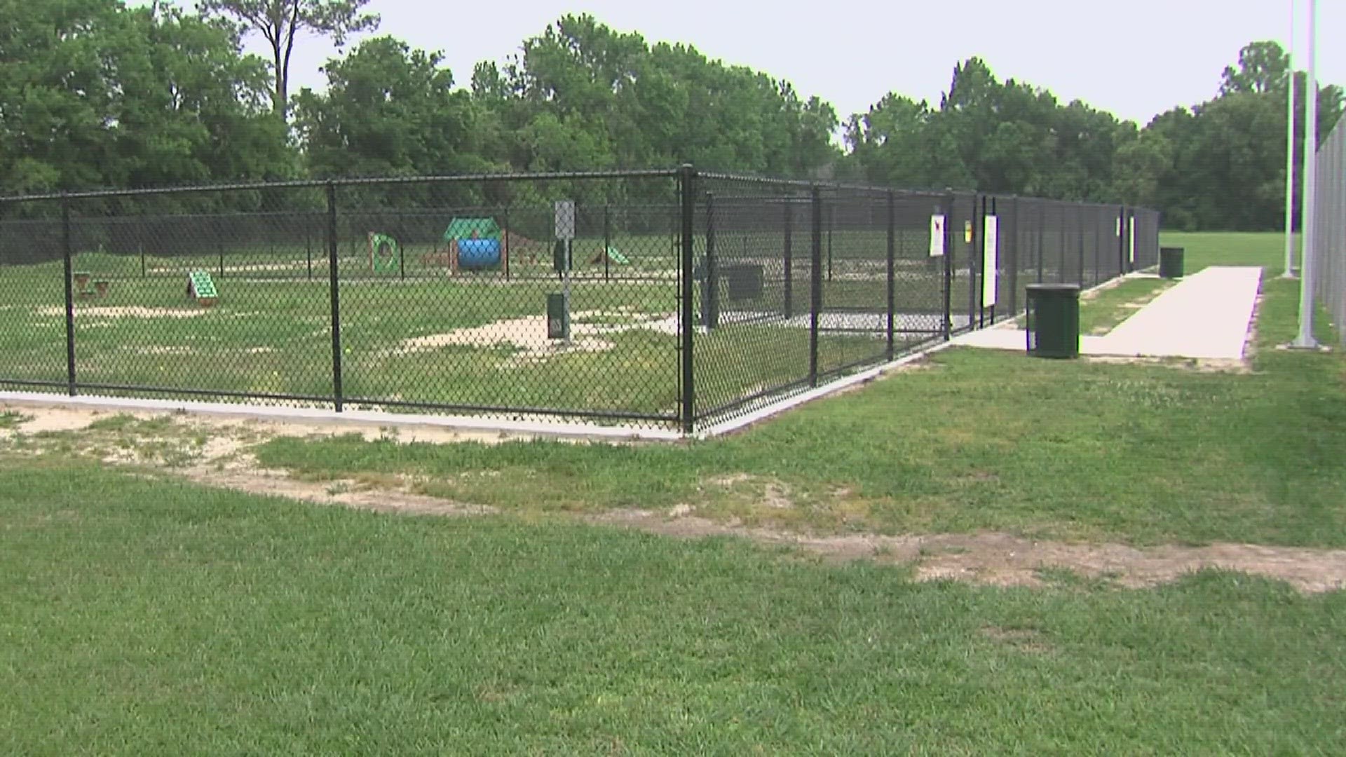 The grass for the dog park has been delayed until May, pushing the opening date to early to mid-July.