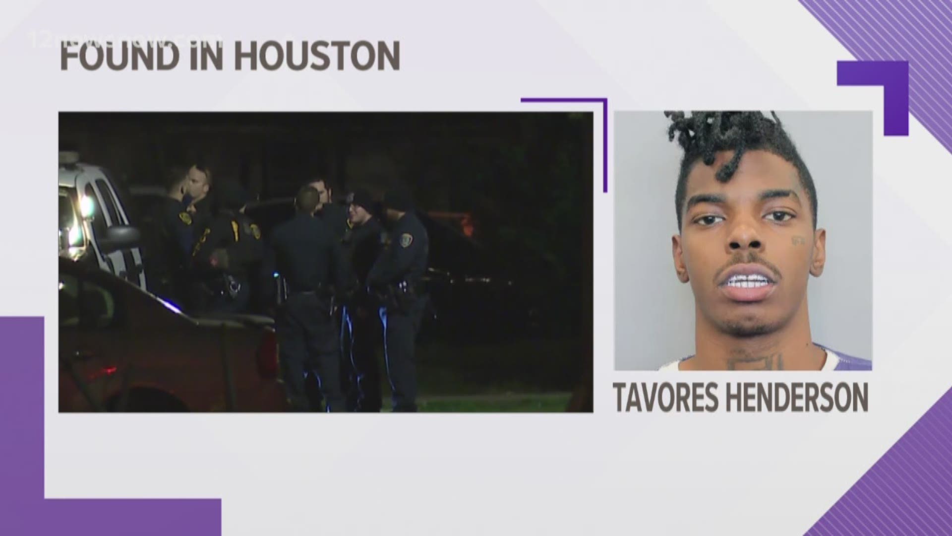 Tavores Henderson was arrested at a home in the 4200 block of Heritage Trail on Thursday afternoon, about two days after the deadly incident.