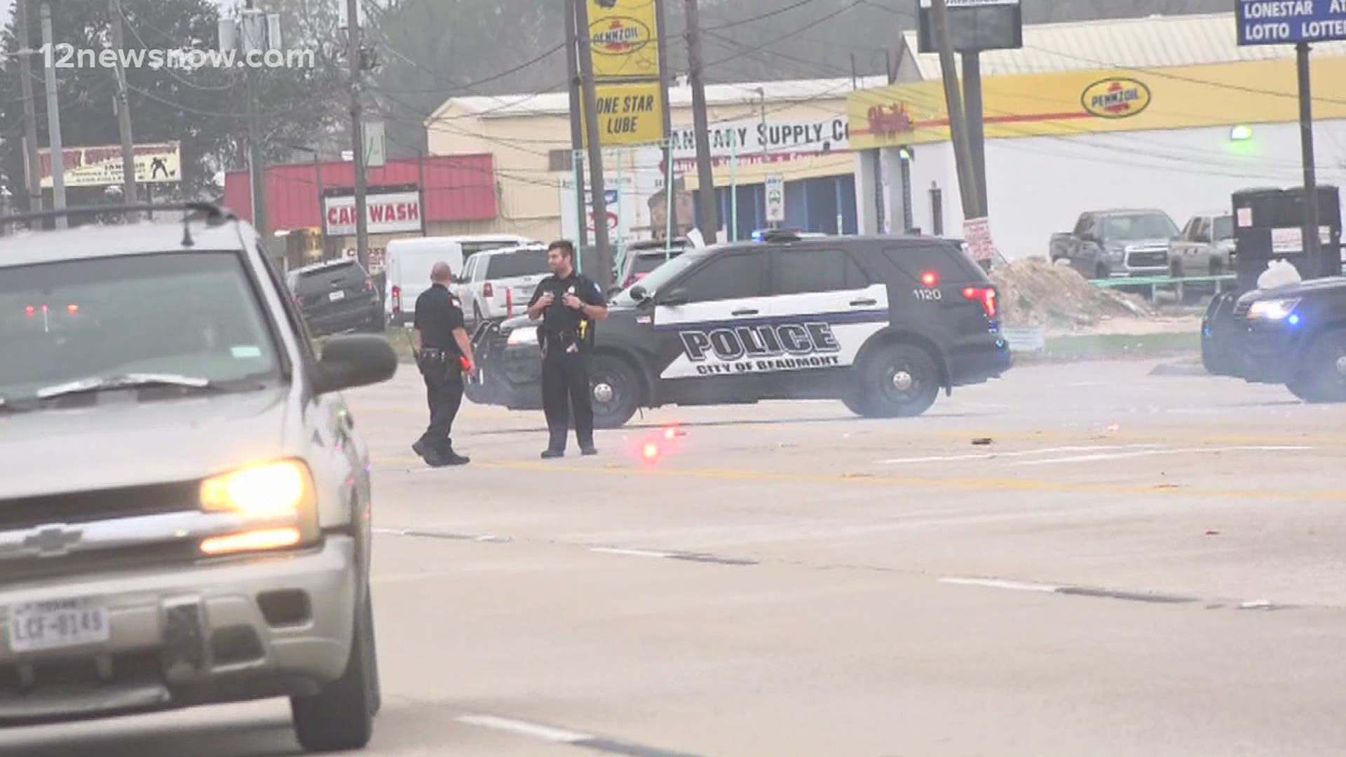 A Beaumont police officer fired his weapon after the man started shooting