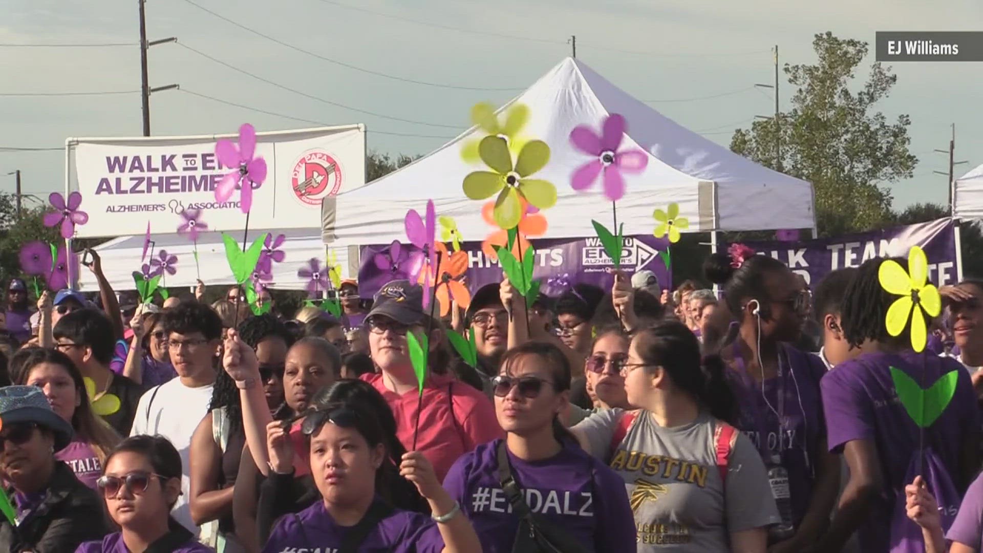 The walk started on Crockett Street where 1,432 participants walked, raising funds along the way.