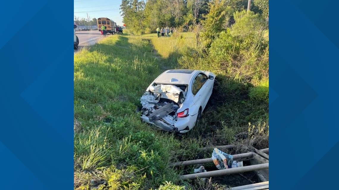 No major injuries after LCM school bus rearends car Thursday