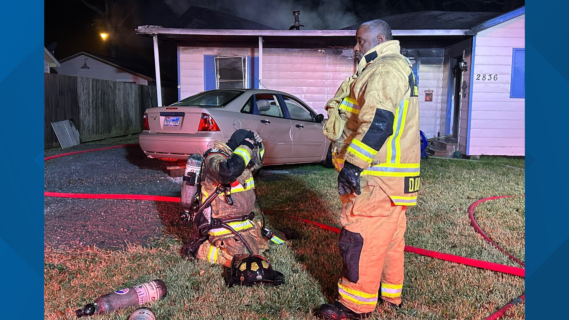 2 adults and 1 dog escape house fire unharmed | 12newsnow.com