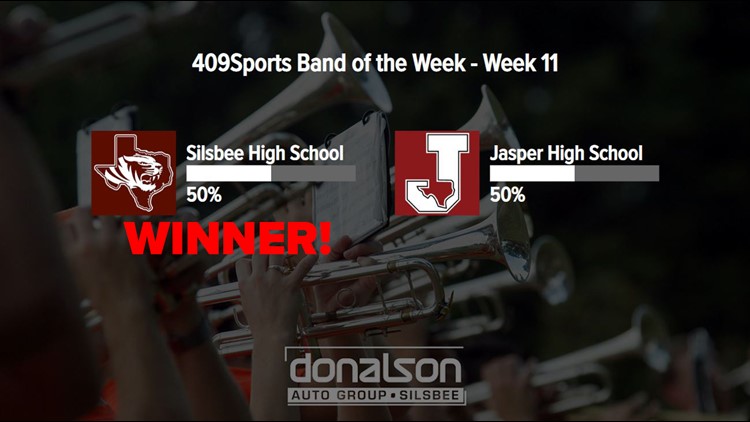 Silsbee High School wins the week 11 Band of the Week contest