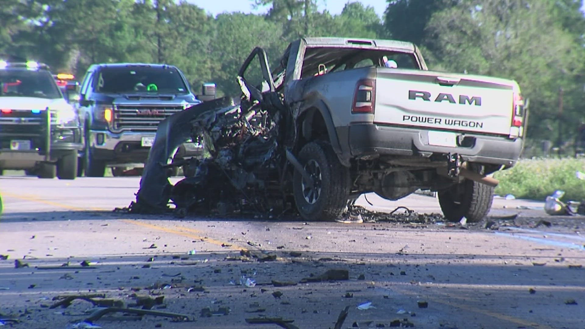 Texas Department of Public Safety troopers are investigating a fiery wreck Wednesday morning along Texas Highway 62 near County Road 784 south of Buna.