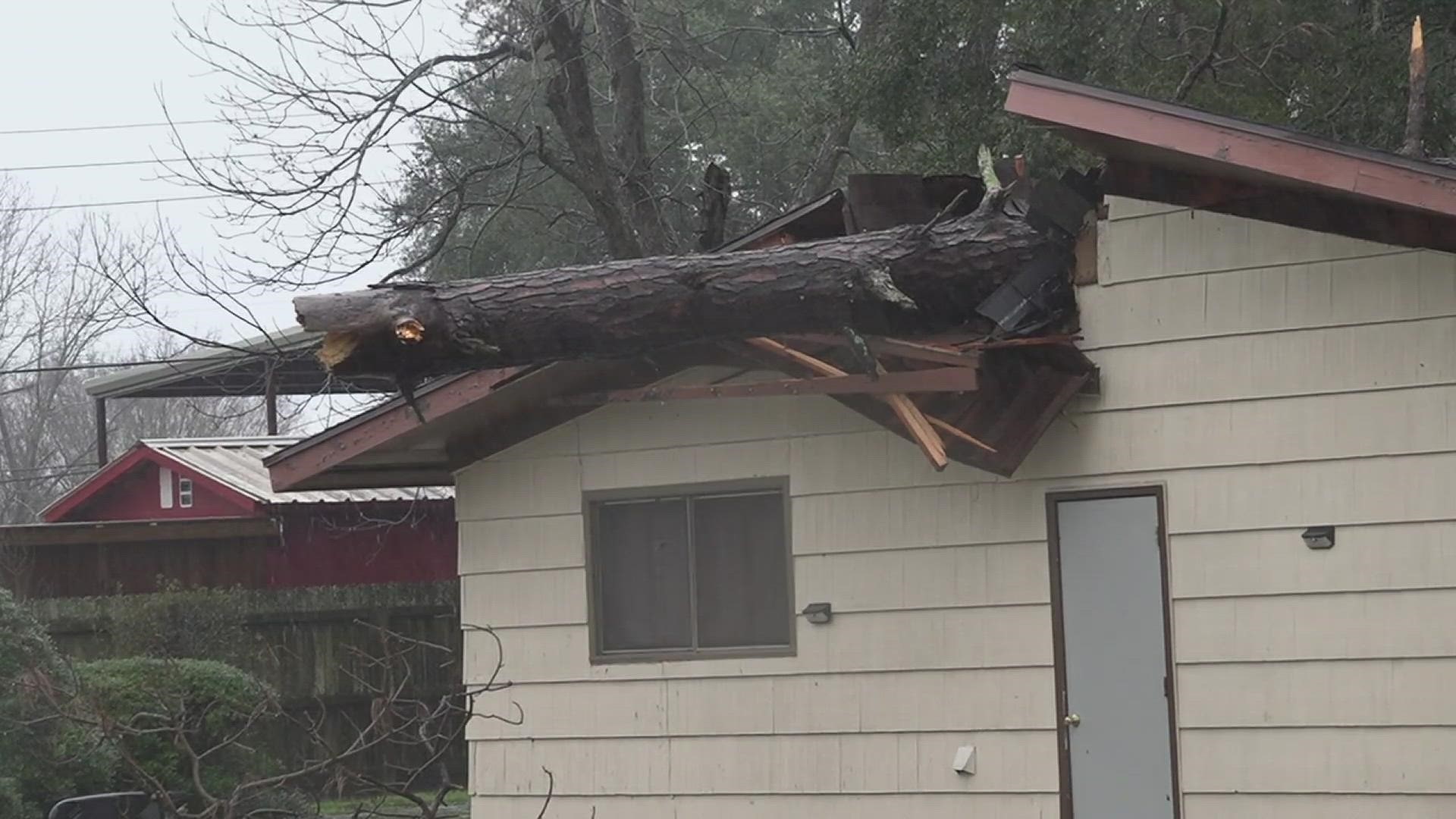 Families in Southeast Texas are assessing the damage that severe weather and tornadoes brought to the area Tuesday.