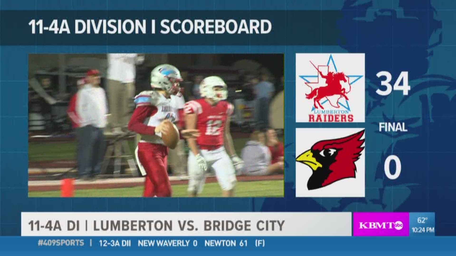 WEEK 9: Lumberton High School shuts out Bridge City 34 - 0 in the 409Sports Game of the Week