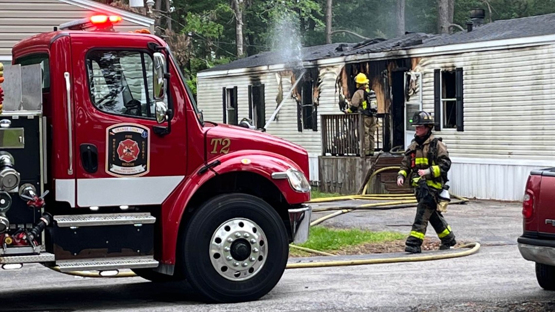 2 escape mobile home fire Monday in Orange County | 12newsnow.com