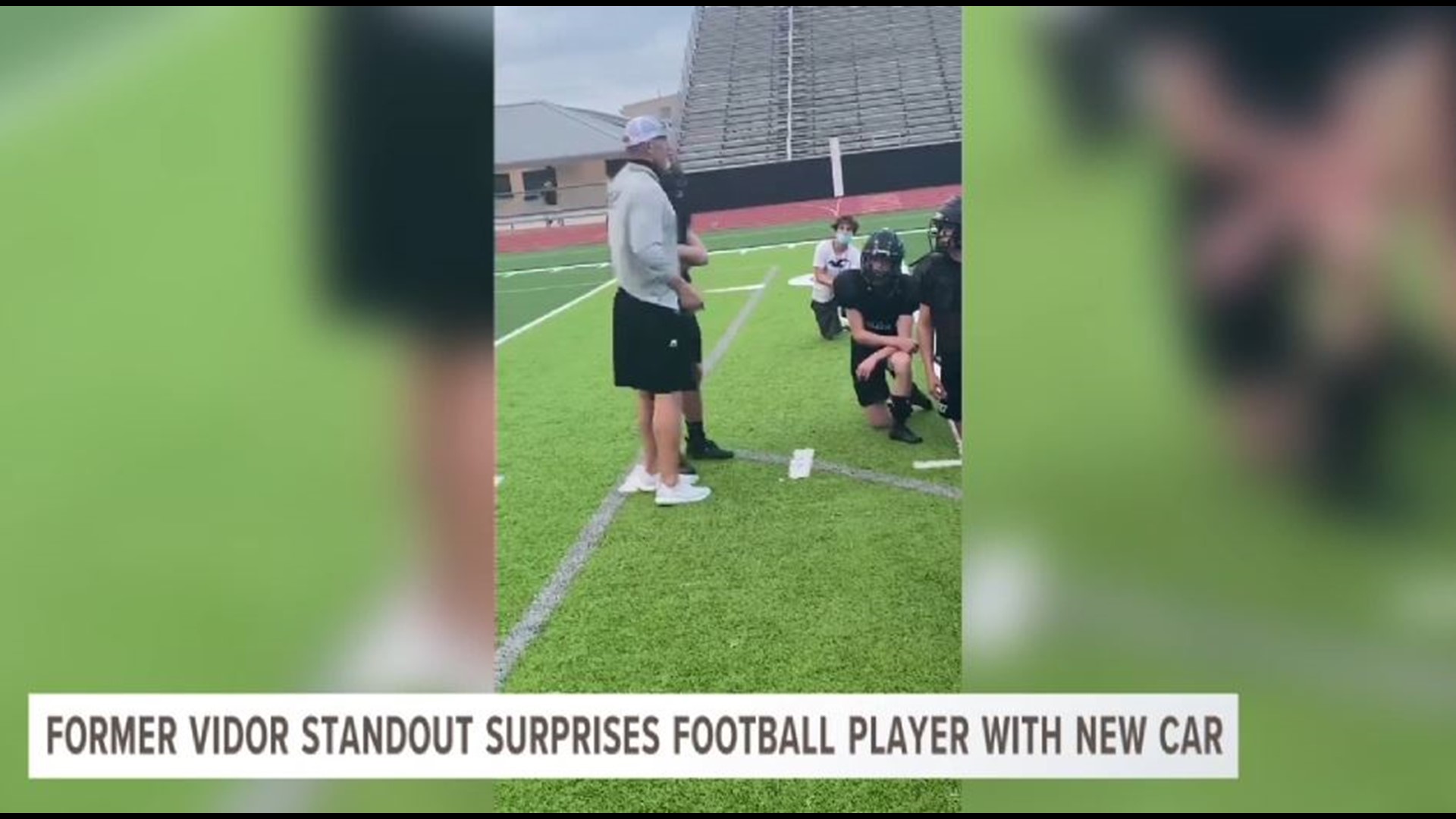 Vidor defensive end Colby Smith received the gift of a lifetime when Joey Ciccio surprised him with a new car