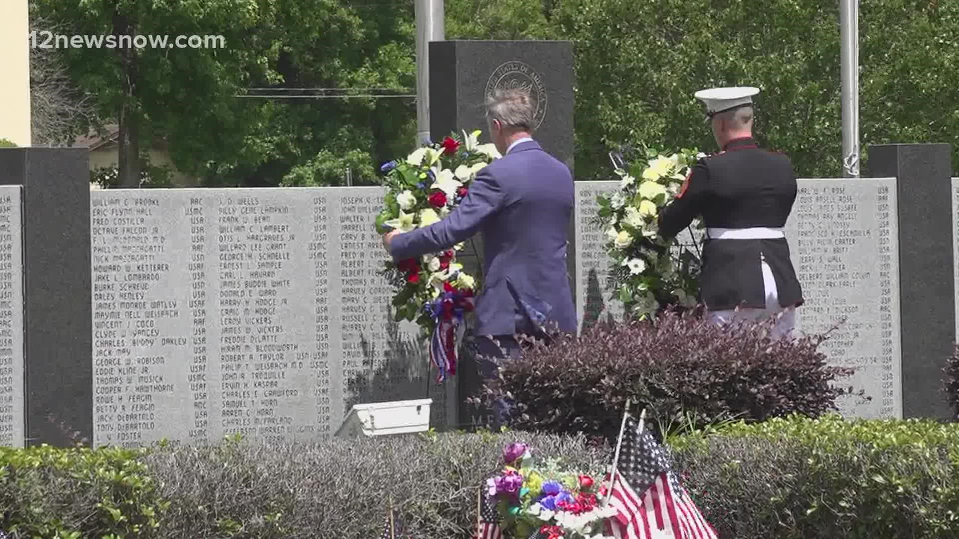 Southeast Texans are paying their respects and giving thanks to those that made the ultimate sacrifice to protect our country and our freedoms.