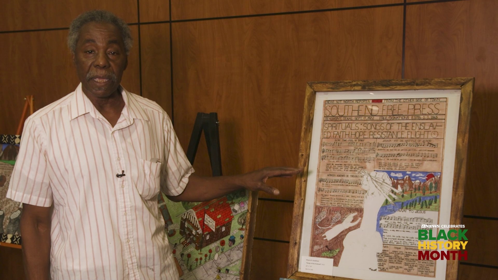 Southeast Texas artist Wayne Goodman, who was raised in Beaumont's south end, creates art that incorporates Black history throughout.