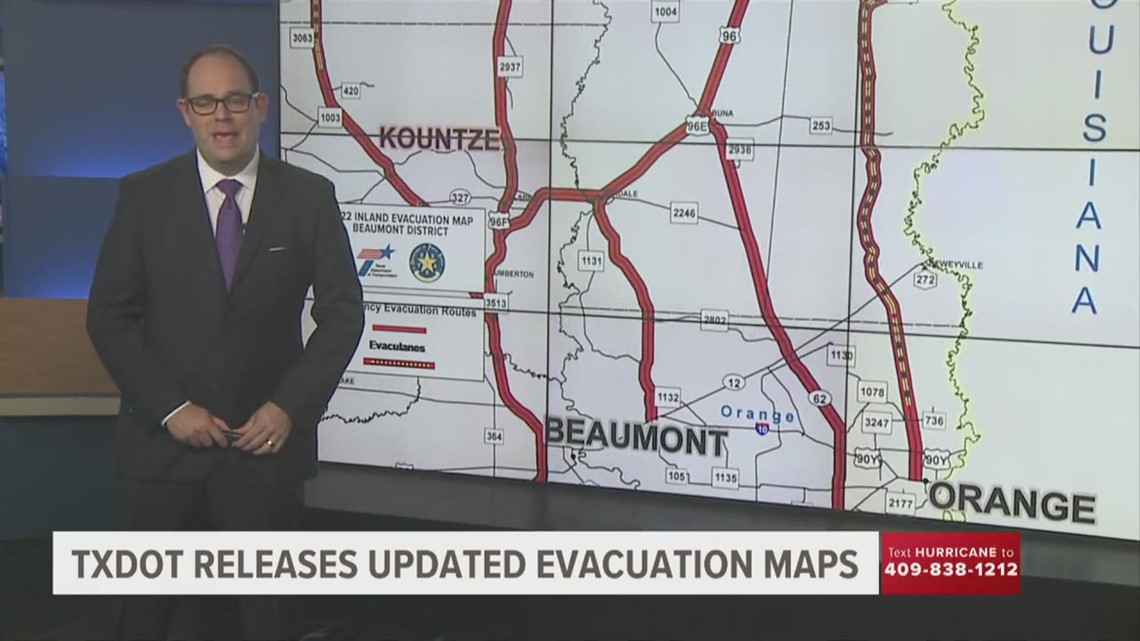 TxDOT releases 2022 hurricane evacuation maps