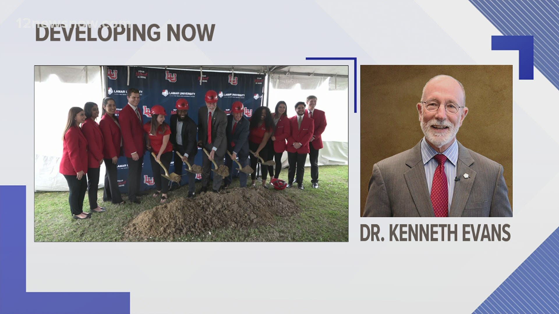 Dr. Kenneth Evans came to Lamar University in 2013. He focused on supporting faculty research, campus beautification and student recruitment.