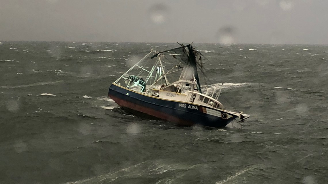 Coast Guard rescues shrimpers after boat struck by possible waterspout in Gulf