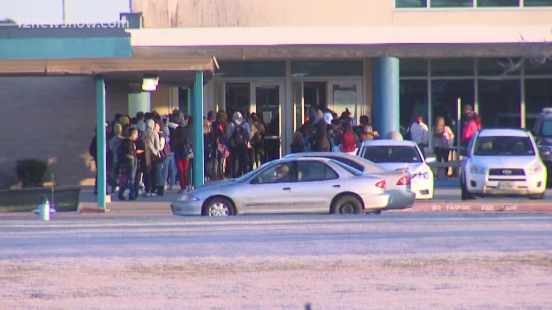 Students at West Brook High School showed up to a new security system this morning. The district is testing out a new metal detector pilot program.