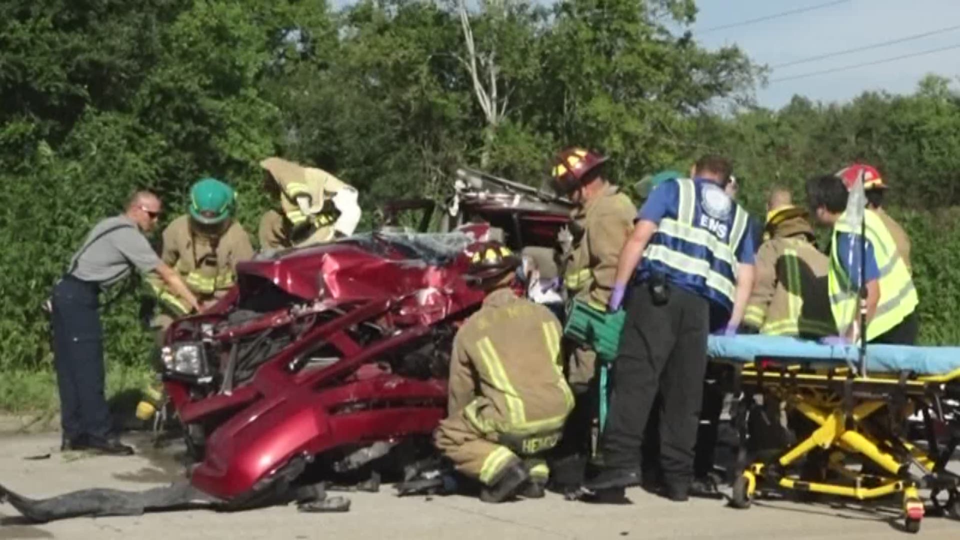 Two vehicle collision on West Port Arthur Road, two men in serious