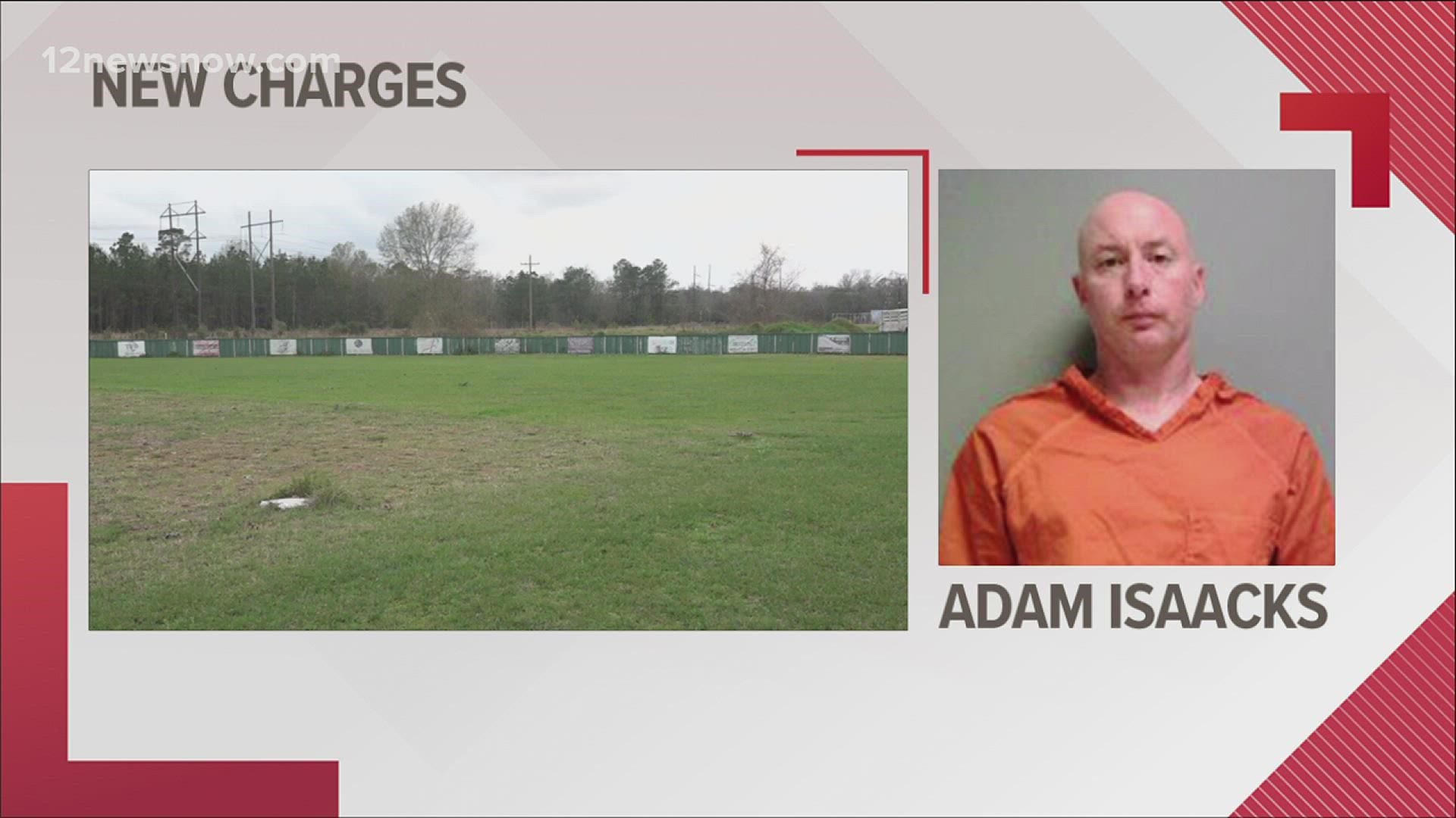 He's charged with three new charges of continuous sex abuse of a child in Sabine County.