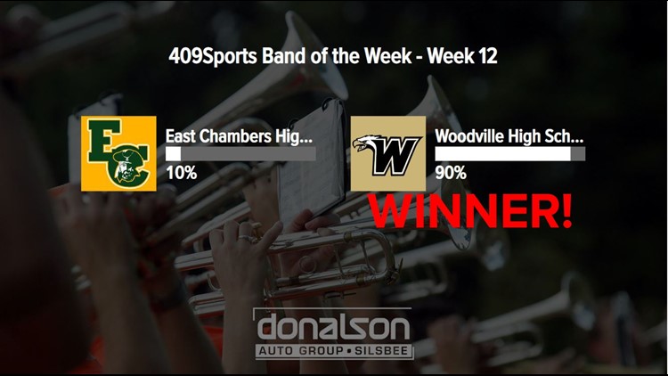 Woodville High School takes the week 12 Band of the Week contest