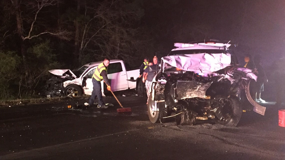 A head on collision on Highway 87 sends a Little Cypress firefighter to