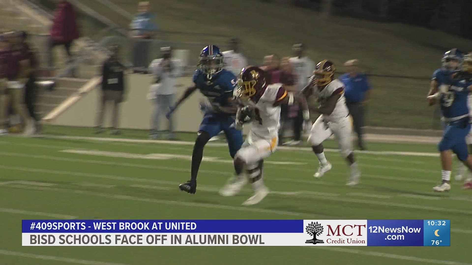 Beaumont United High School beats West Brook 16 0 in the Alumni Bowl