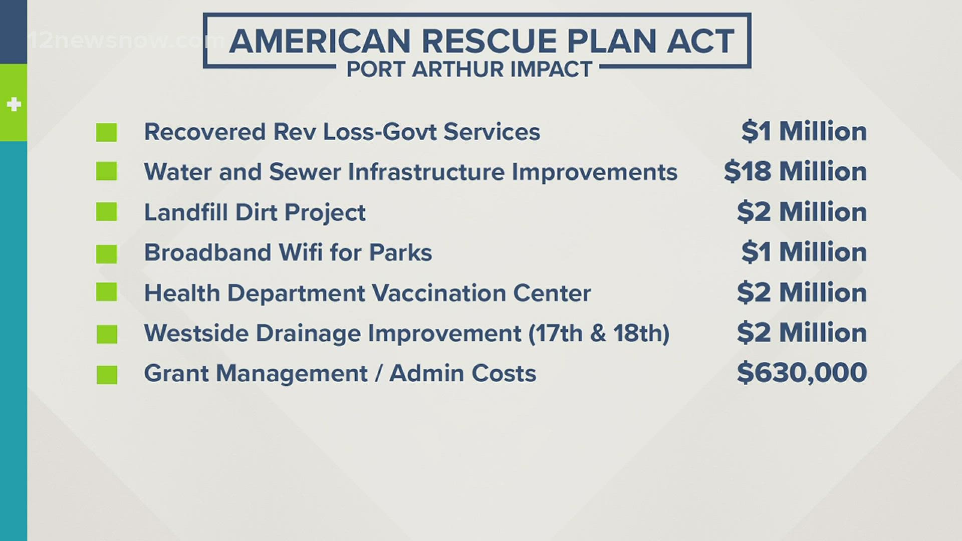The City of Port Arthur will be hosting a virtual public hearing to obtain input regarding the city's acceptance of federal funds from the American Rescue Plan Act.