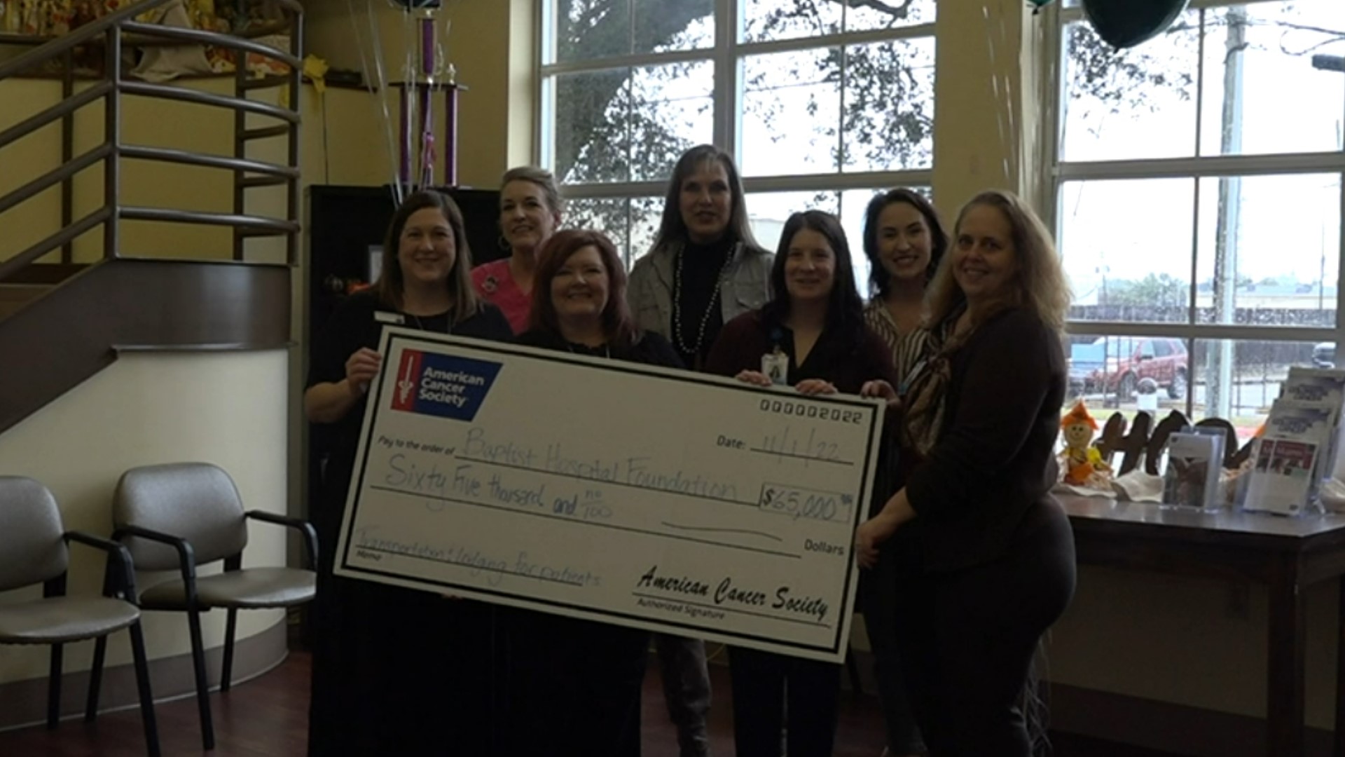 American Cancer Society presents 65K check to Baptist Hospitals of Southeast Texas