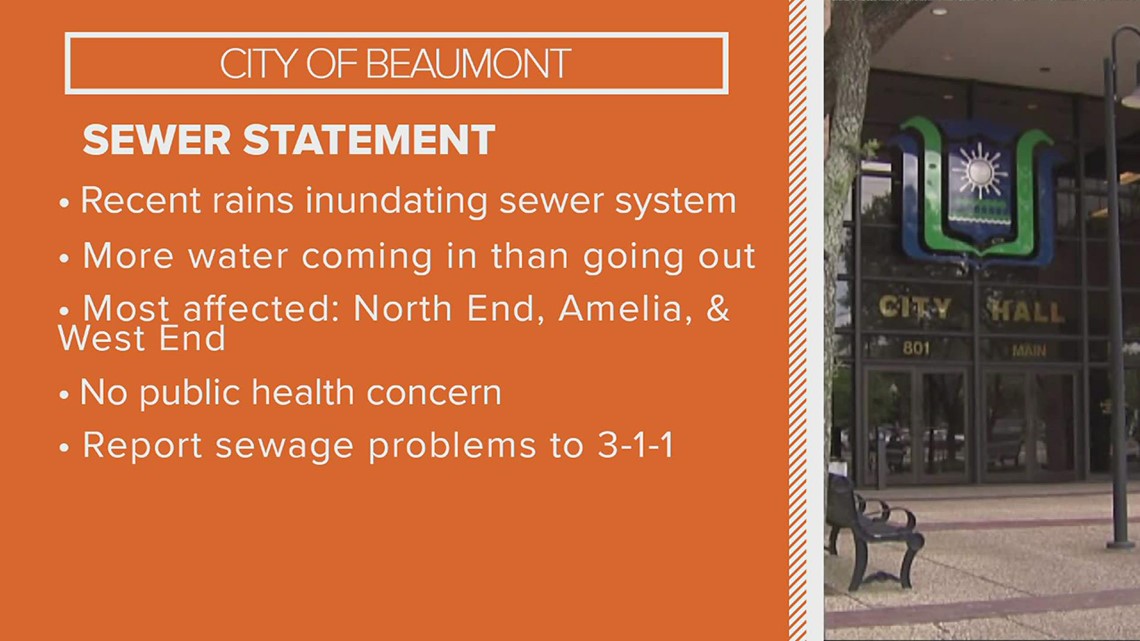 We hear you City of Beaumont released statement regarding recent sewer issues