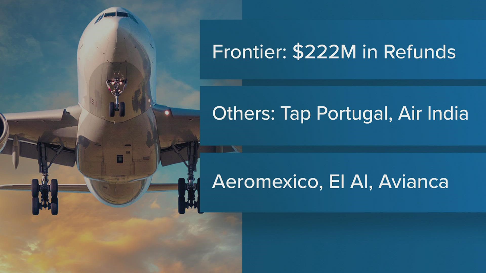 The government said Frontier Airlines changed its definition of a significant delay to make refunds less likely as airlines canceled huge numbers of flights.