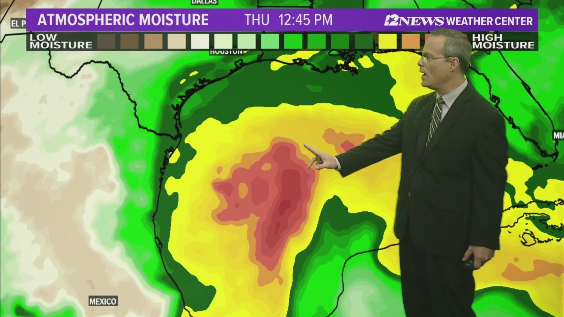 Copious moisture, a weakness aloft, daytime heating and the sea breeze will all work together each afternoon to keep rain chances above normal.  However, a tropical wave, currently in the Caribbean, is forecast to move into the NW Gulf of Mexico Friday and Saturday.  This will bring enhanced rainfall to SE Texas.