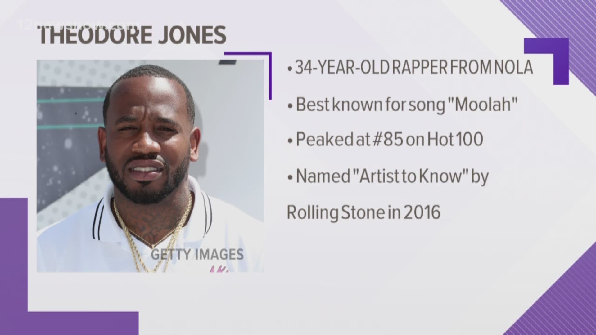 The rapper was 34 years old.