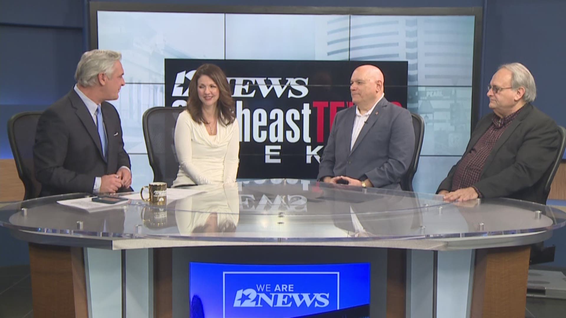 Southeast Texas Weekly is a political round table featuring Southeast Texans. 12News' Kevin Steele hosts along with guests, WL Pate, Kristy Wendler, Todd Hickman, Kent Batman, Jeff Lewis, Godfrey Leggett & Fernando Ramirez