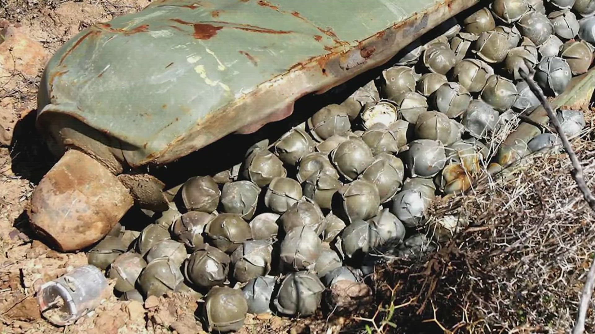 Online posts claim more than 100 countries have banned cluster bombs. People are also wondering whether using them is a war crime. Here’s what we can VERIFY.