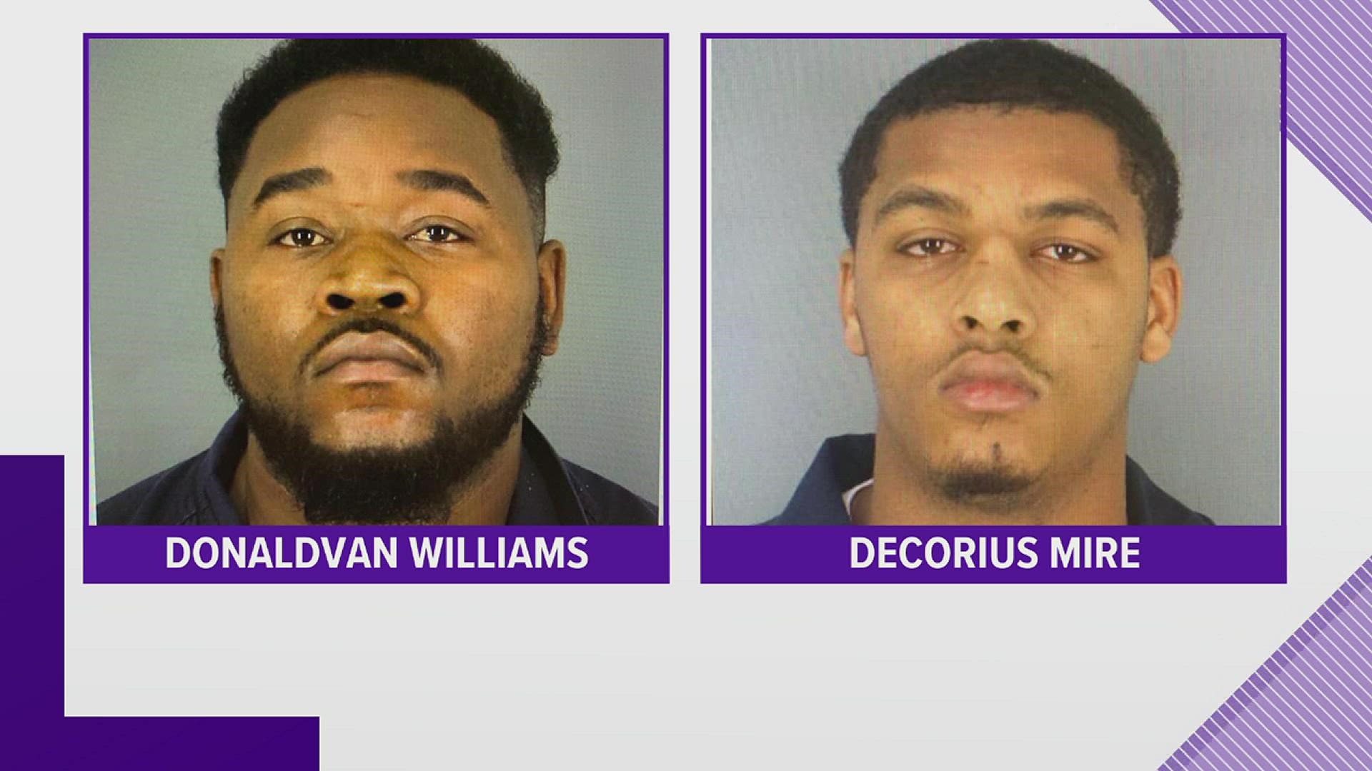 Suspect Donaldvan Williams, 28, was arrested for his outstanding warrant on September 20, 2022. The other suspect, Decorius Mire, 23, has not yet been found.
