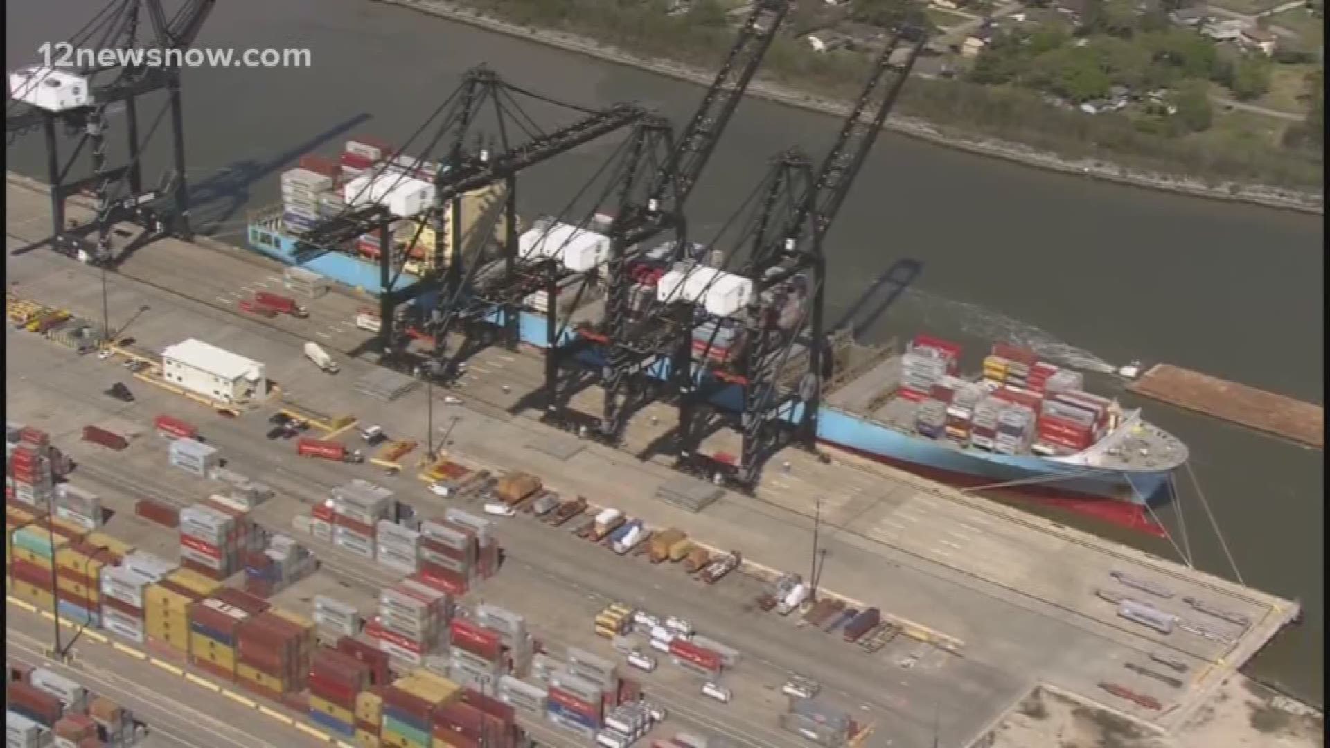 In Houston, a truck driver was killed in an accident at the Bayport Terminal. Officials said a crane was trying to lift a container while the cabin was connected.