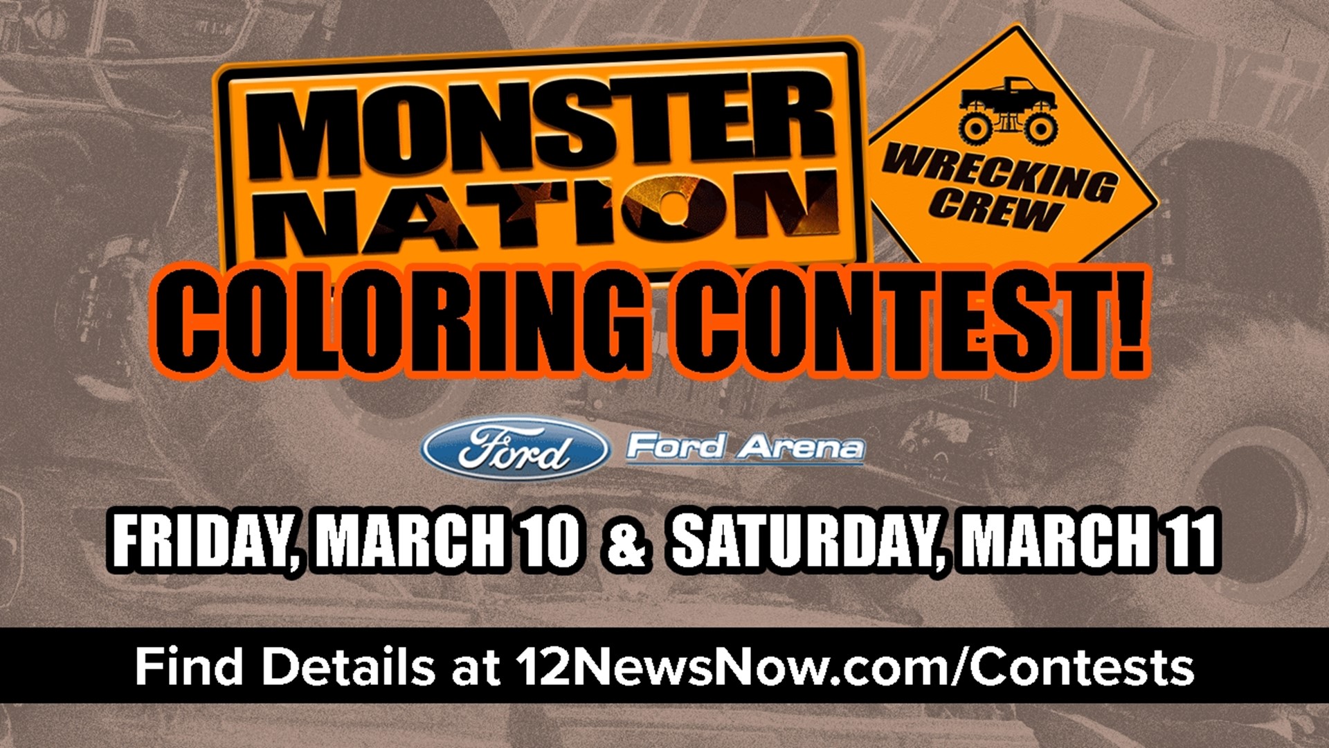 Get the crayons out and download your Monster Nation Wrecking Crew coloring sheet for a chance to win!