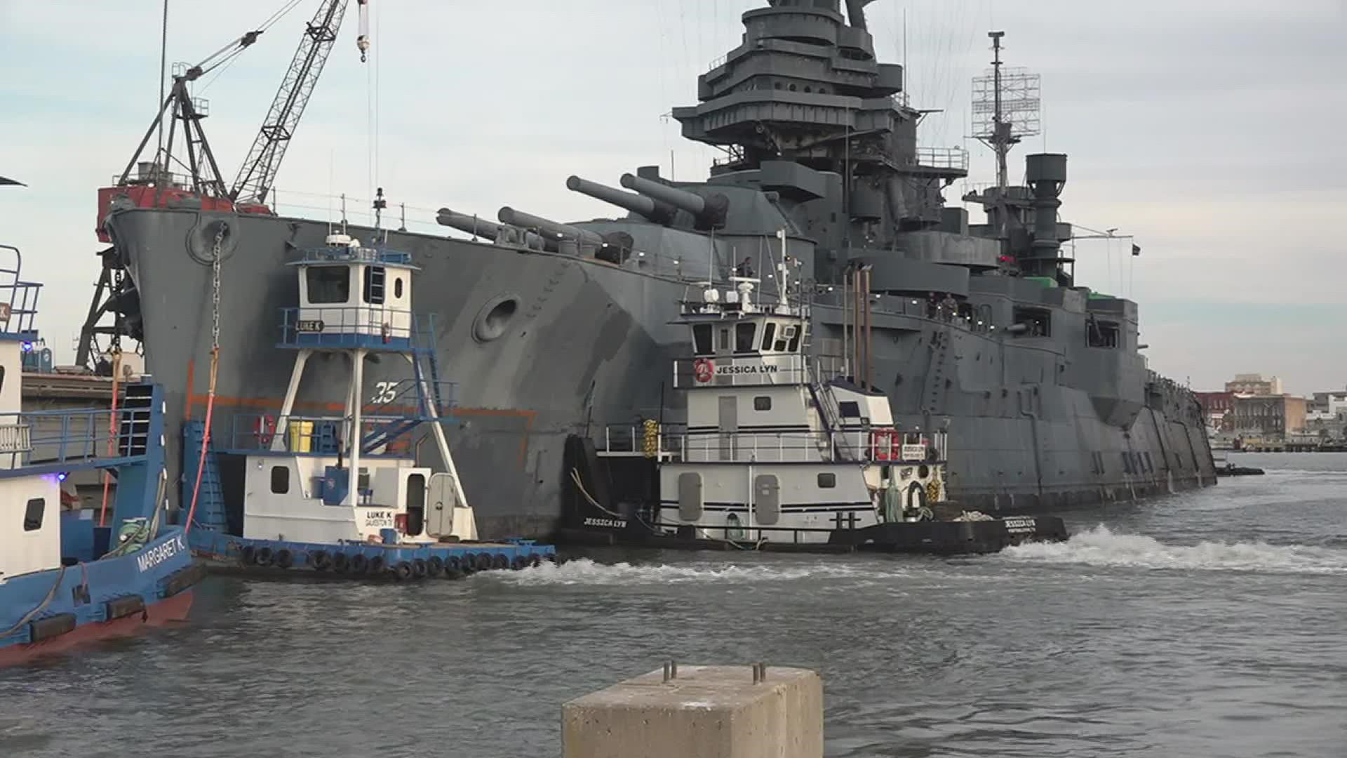 The Battleship Texas Foundation is offering drive-dock tours through the end of December 2022.