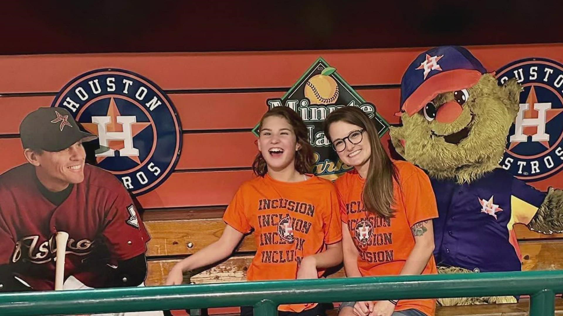 Mary's base steal during the Astros game was a representation of her years of hard work in physical therapy.