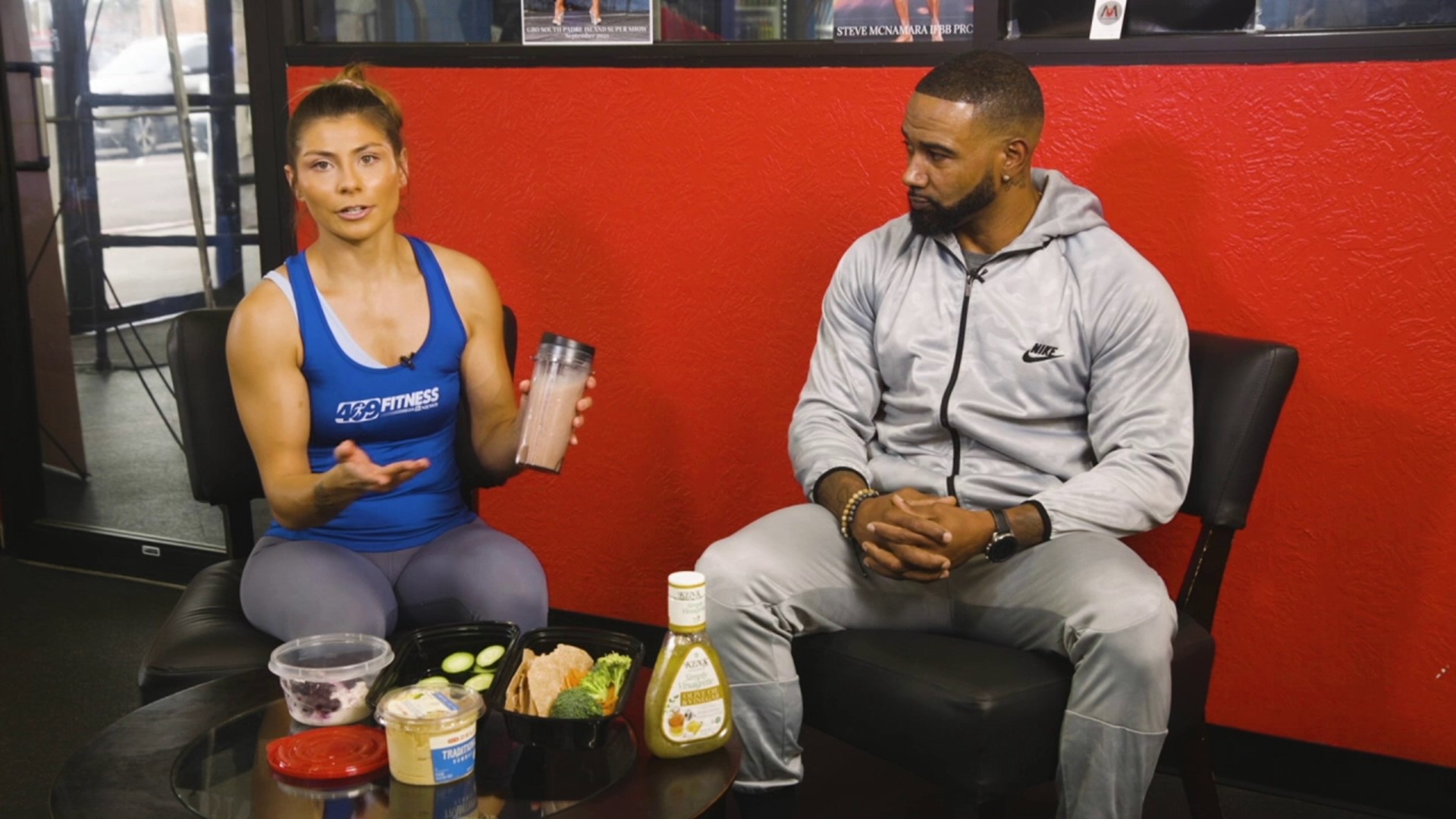 Saphire Cervantes is talking with trainer Derek Moore about training to rebuild your muscles plus some foods you can snack on after you finish an intense workout.