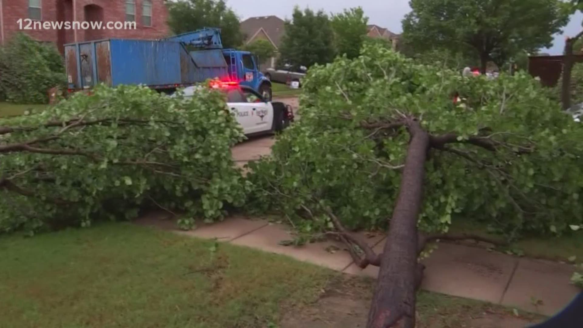 Storms left a path of damage across North Texas Sunday. Several homes in Arlington had some major damage as a result of the storm.