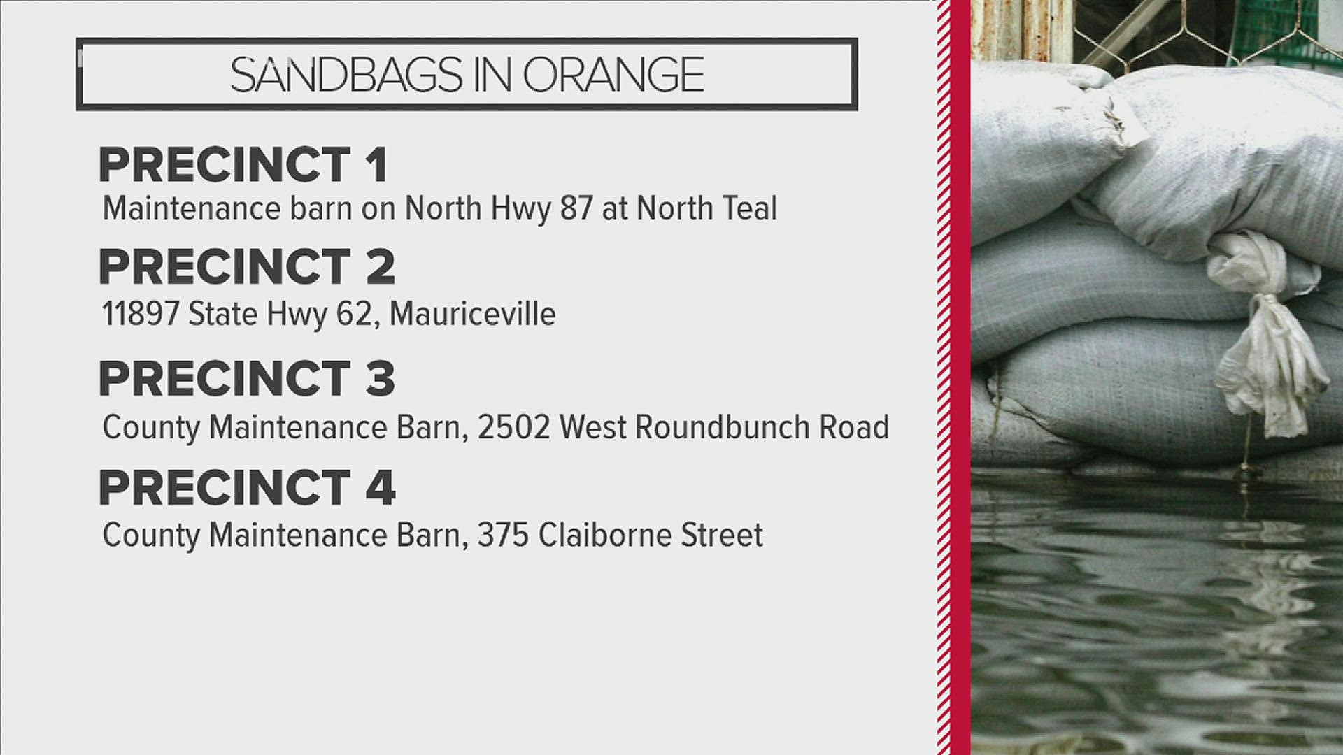 In Orange County, the Office of Emergency Management has set up four locations to fill up on sandbags.