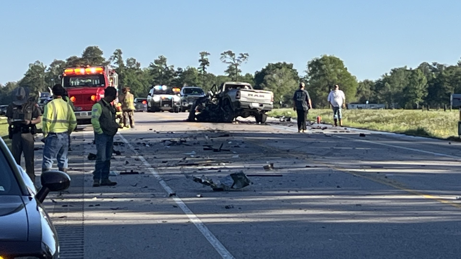 Fiery head-on wreck along Highway 62 south of Buna | 12newsnow.com