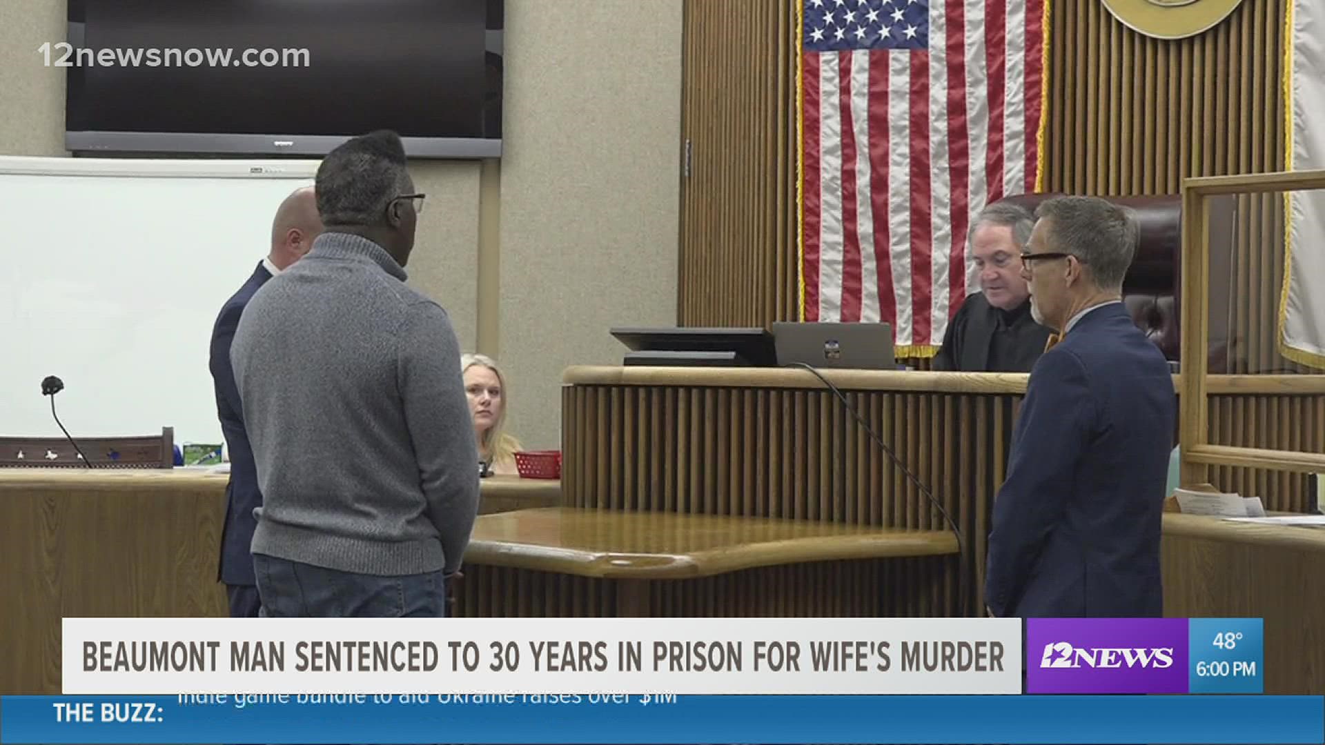 GUILTY Beaumont man sentenced to 30 years in prison for wife s murder on Valentine s Day in 2019