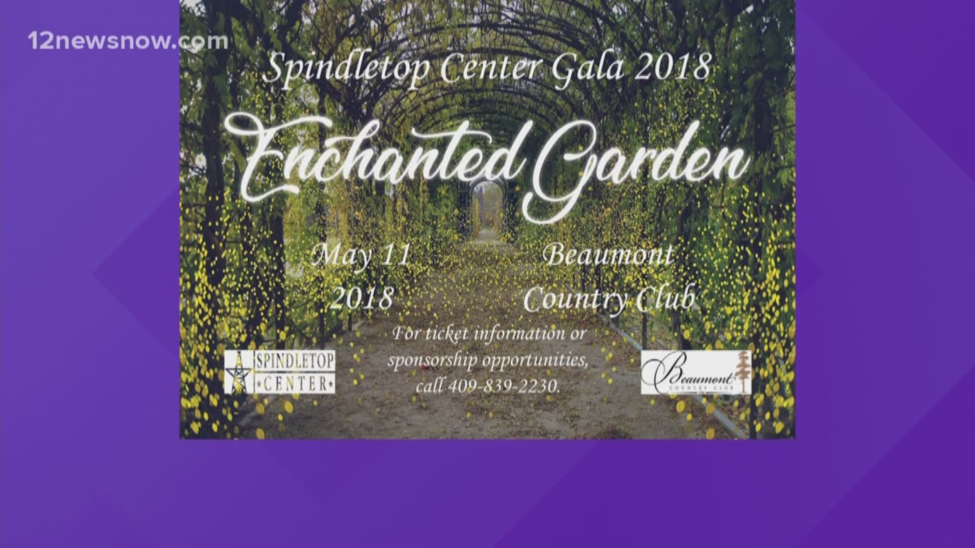 2018 Spindletop Center Gala themed Enchanted Garden.