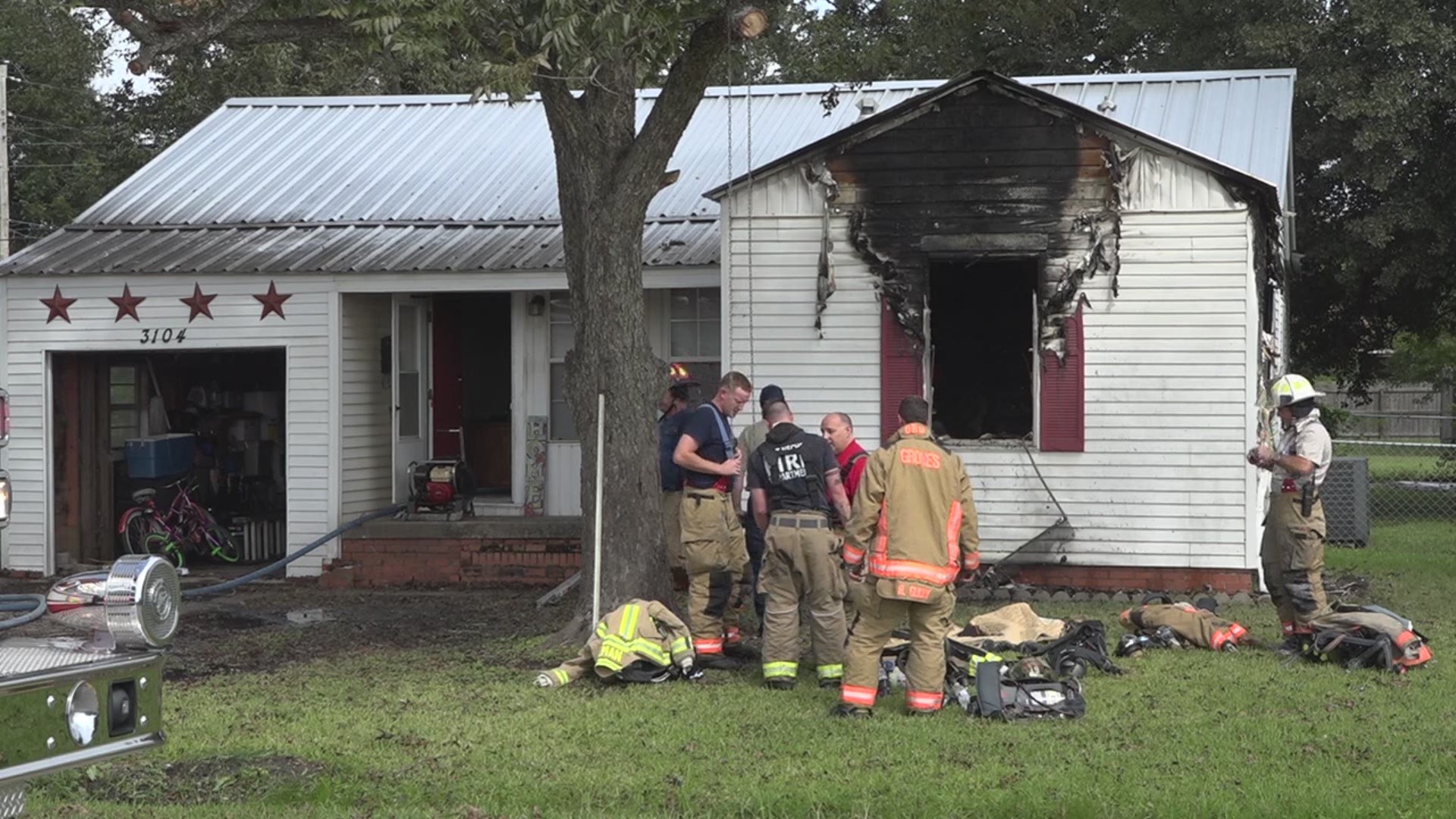 Groves firefighters put out house fire Thursday afternoon
