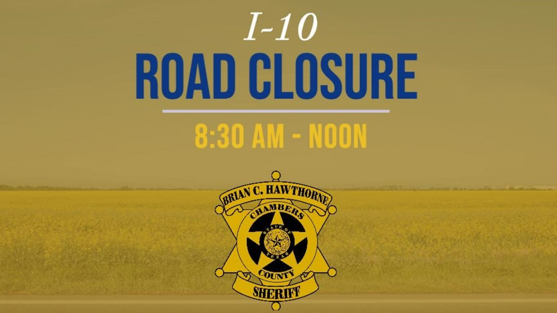 Accident reconstruction closing part of I10 in Winnie Wednesday