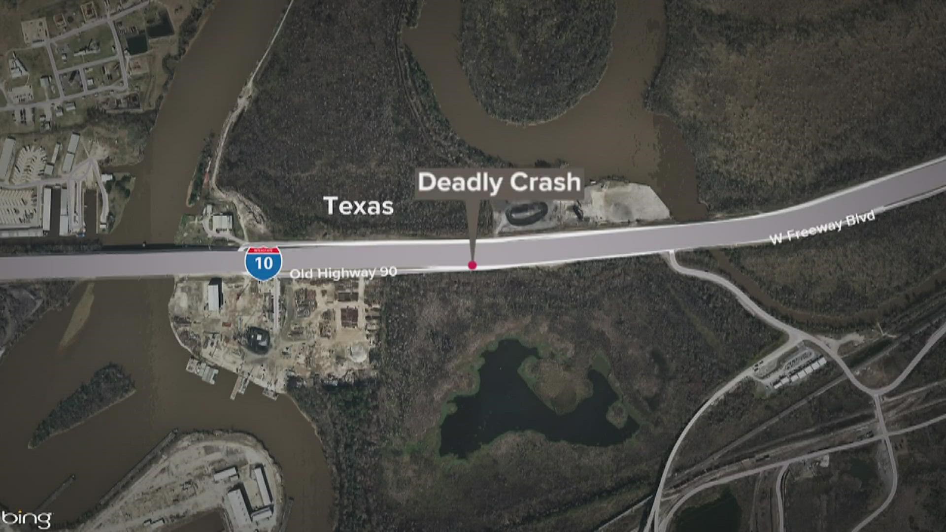 The driver was taken by ambulance to a Southeast Texas hospital where he was pronounced dead.