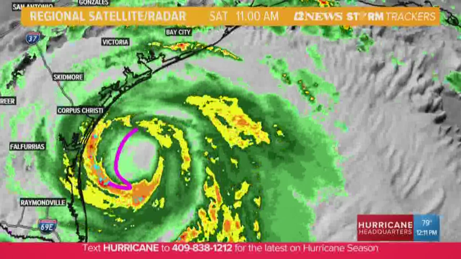 Off-and-on heavy rainfall expected for Southeast Texas as Hurricane Hanna makes landfall near Corpus Christi.