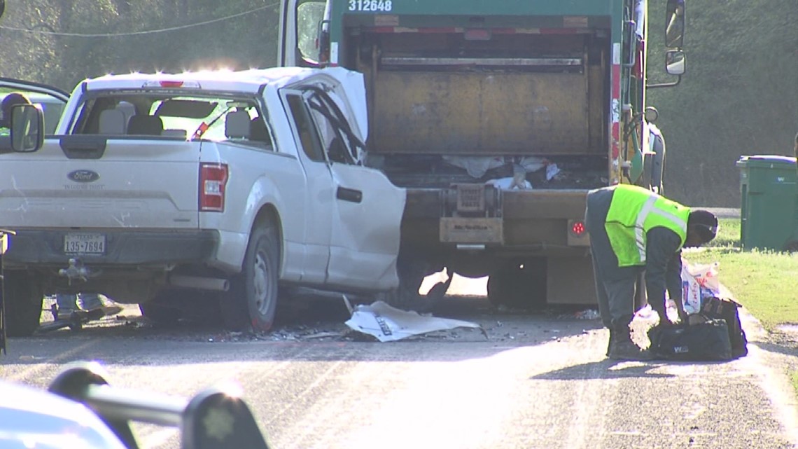 Pickup strikes Waste Management garbage truck sanitation worker in Orange