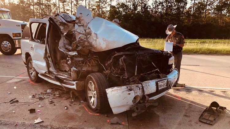 SUV driver caught after running away from school bus wreck along U.S. Highway 96 south of Buna Wednesday morning
