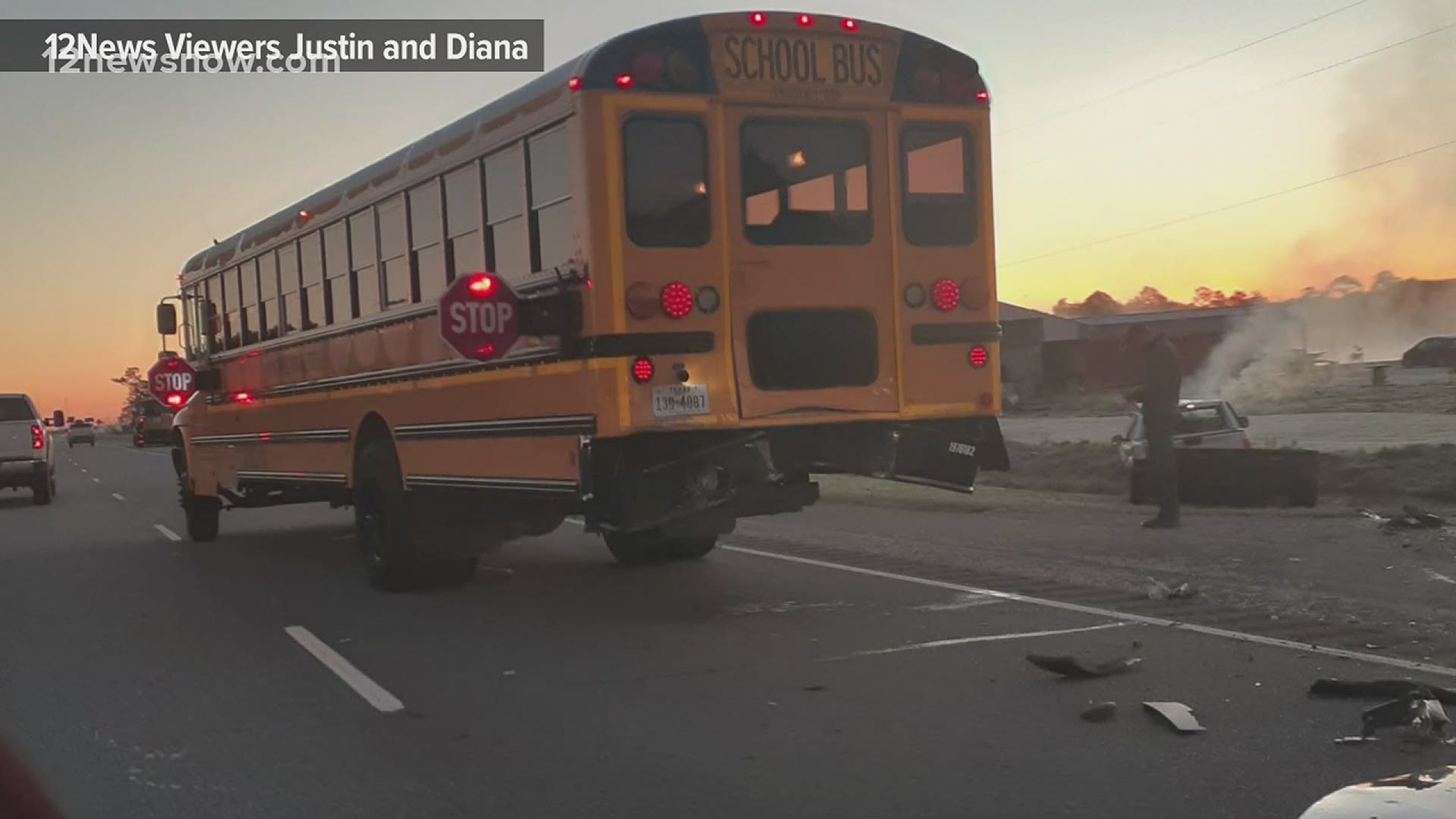 17 Hamshire-Fannett ISD students were on the bus at the time of the crash
